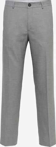 SELECTED HOMME Trousers with creases 'Logan' in Grey: front