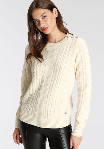 TAMARIS Sweater in Beige: front