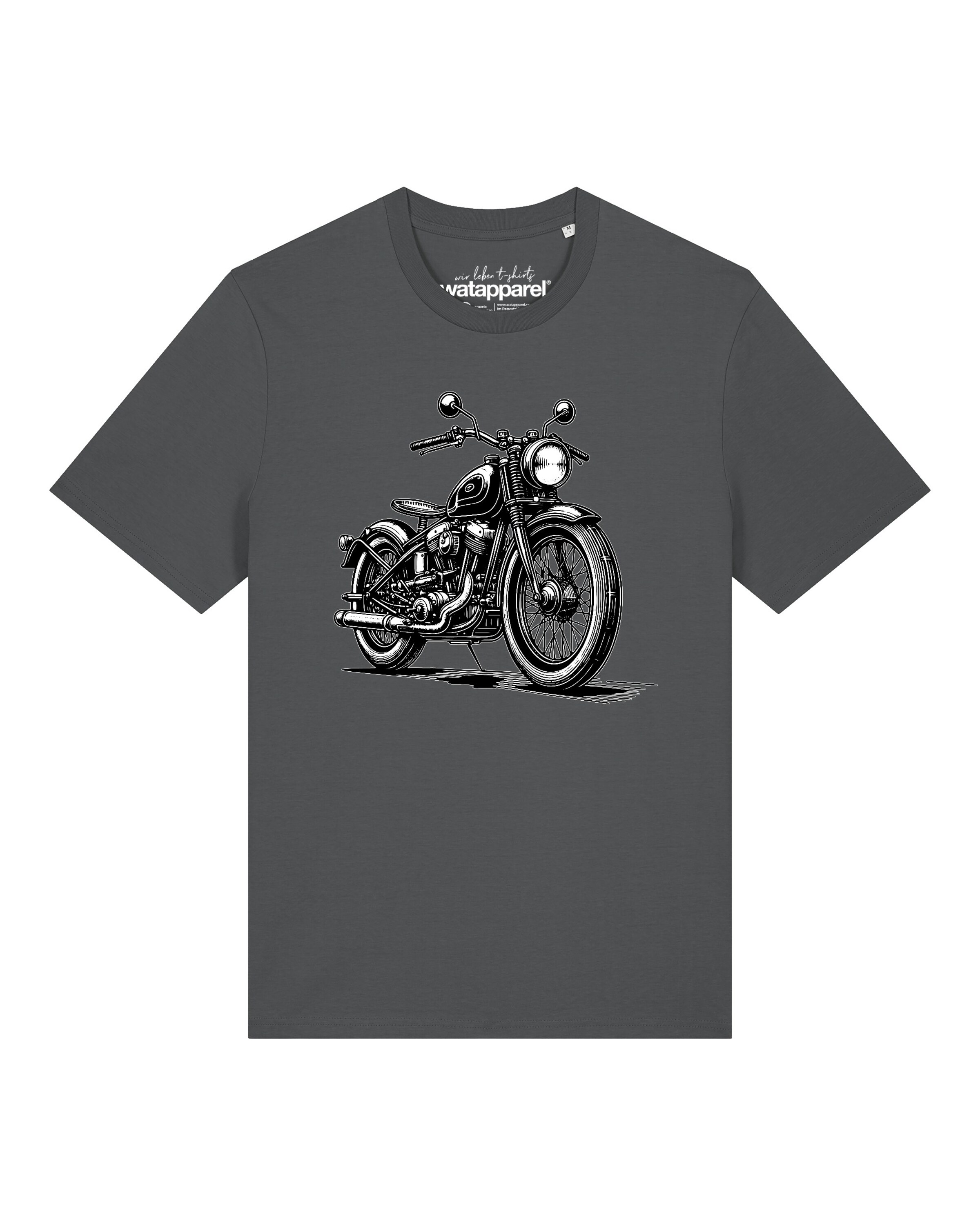 T-Shirt 'Classic Motorrad' Watapparel en gris : devant