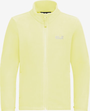 JACK WOLFSKIN Fleecejacke in Gelb: Vorderseite