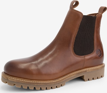 Travelin Chelsea boots 'Rosseland' in Bruin: voorkant