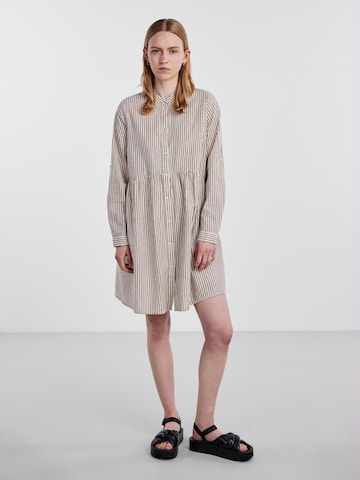 PIECES Shirt Dress 'Lorrna' in Brown