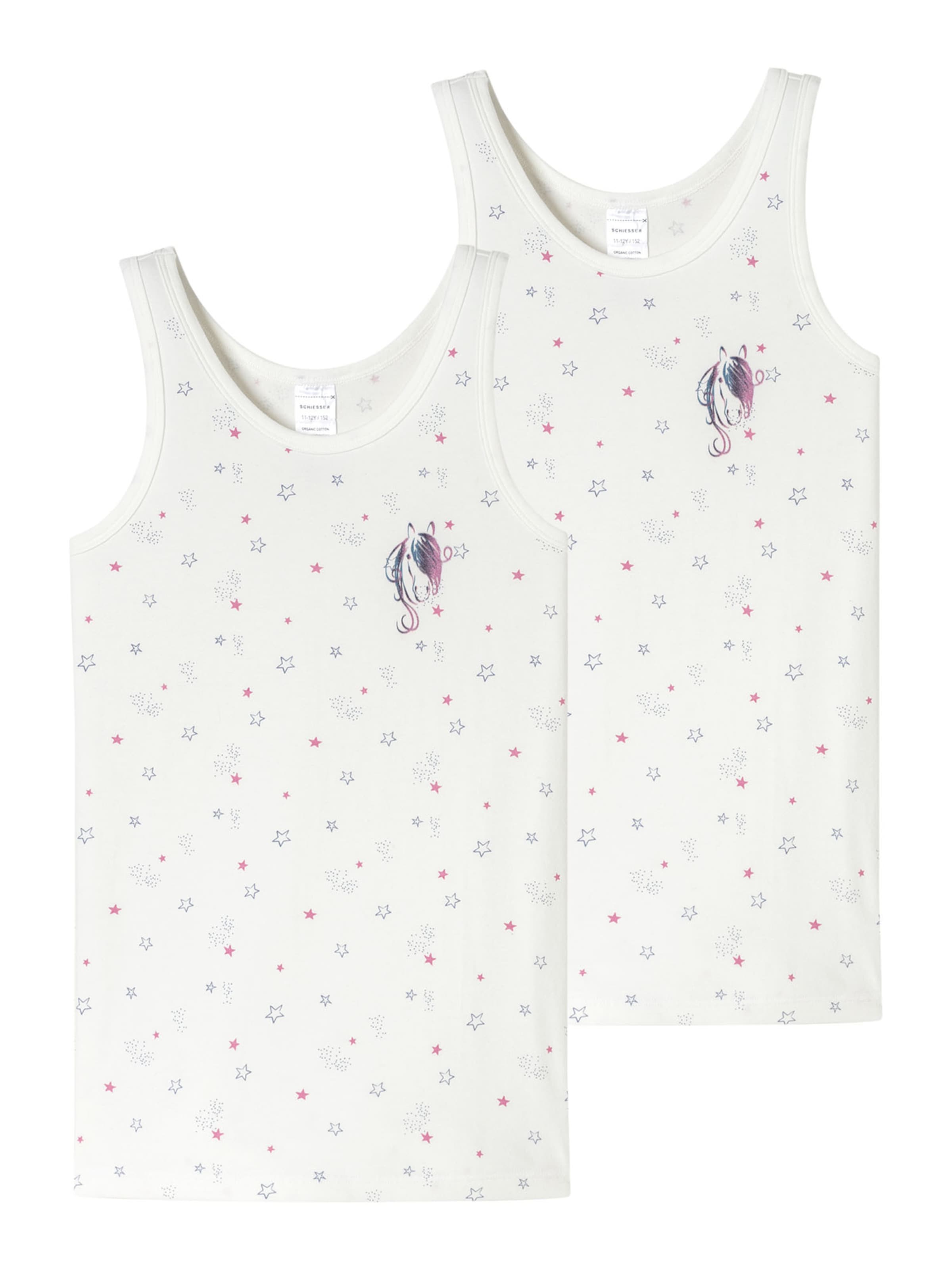 Maillot de corps 'Horse World' SCHIESSER en blanc : devant