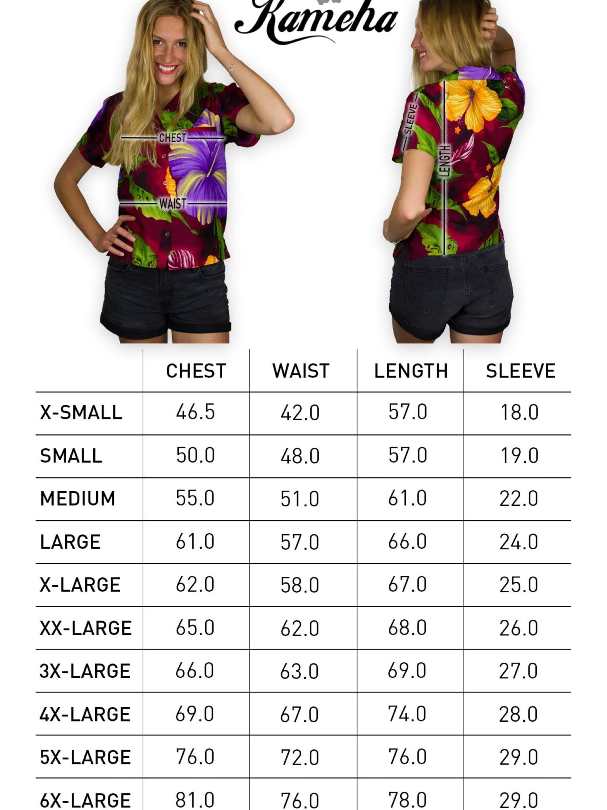 Camicia da donna 'Big Flower' di King Kameha in rosso