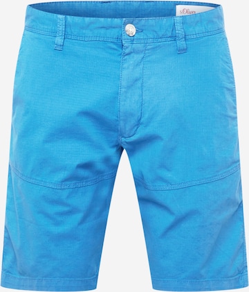 s.Oliver Trousers in Blue: front