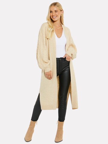 Threadbare Knit cardigan 'Garnet' in Beige