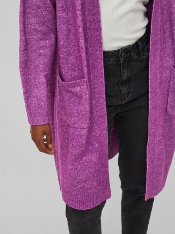VILA Knit Cardigan 'ELLA' in Purple