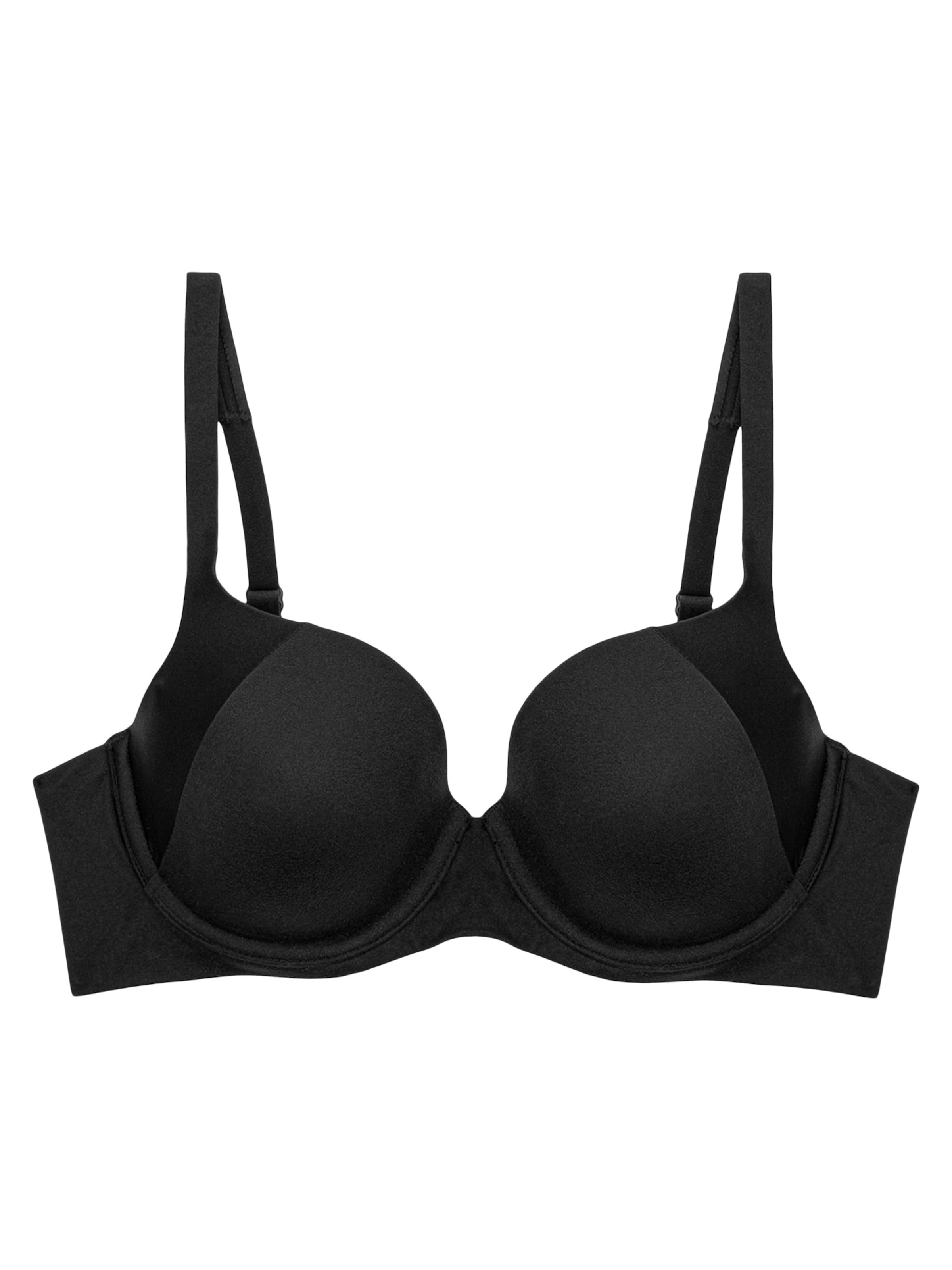 TRIUMPH T-shirt Bra 'Body Make-Up Soft Touch' in Black: front