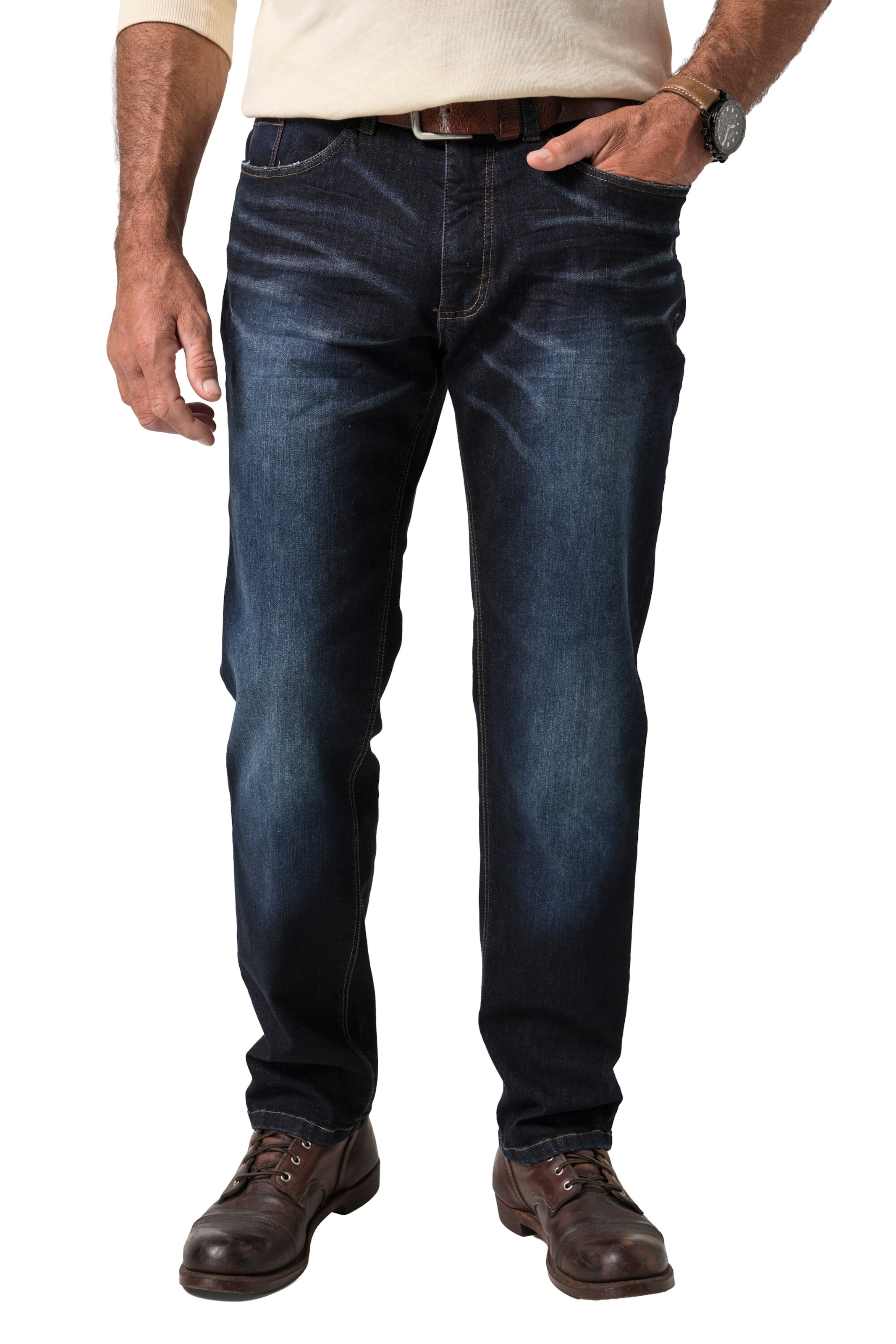 JP1880 Tapered Jeans in Blue: front