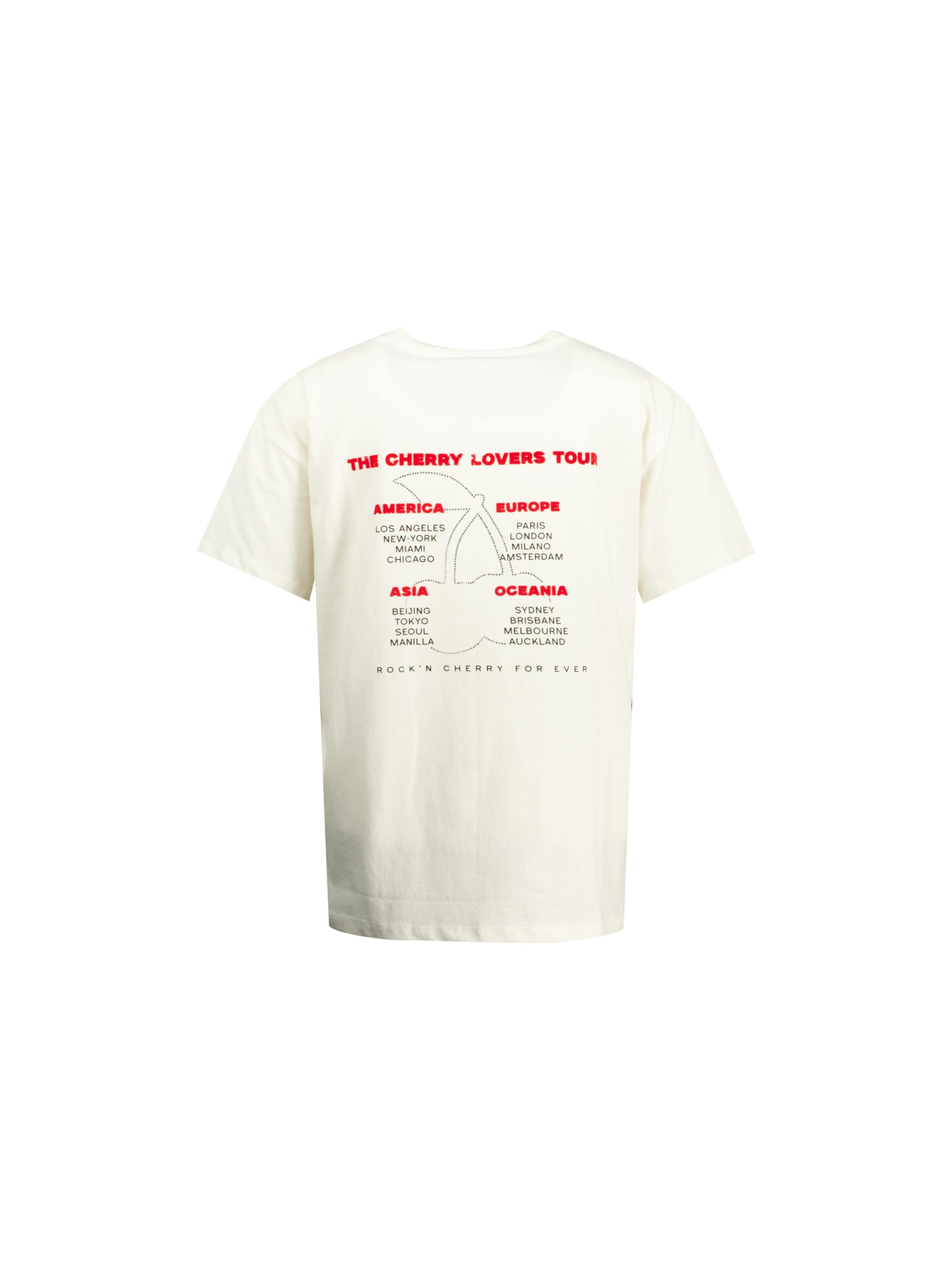 T-Shirt 'Rock Cherry' Deeluxe en blanc