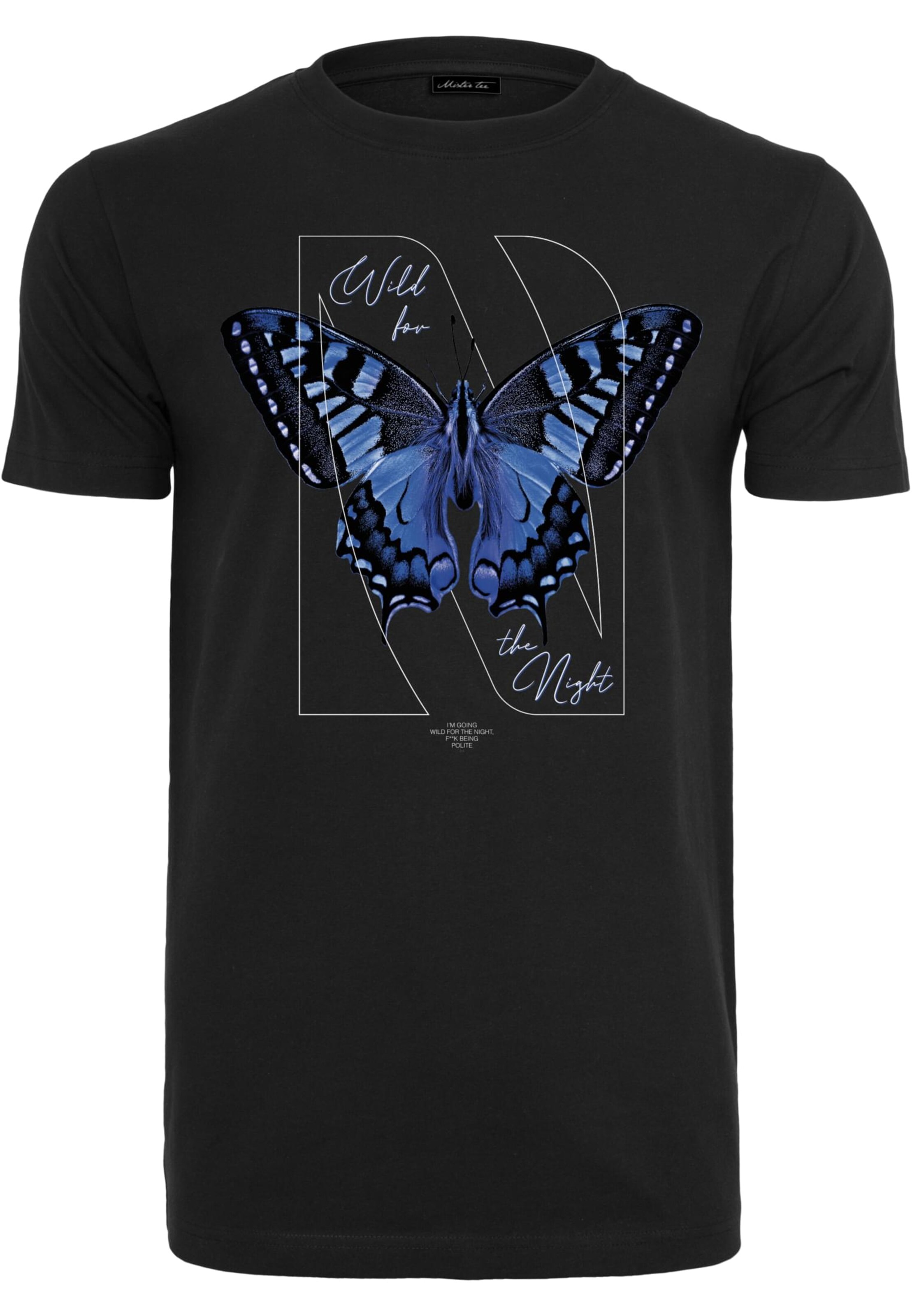 MT Men Shirt ' Wild For The Night' in Zwart: voorkant