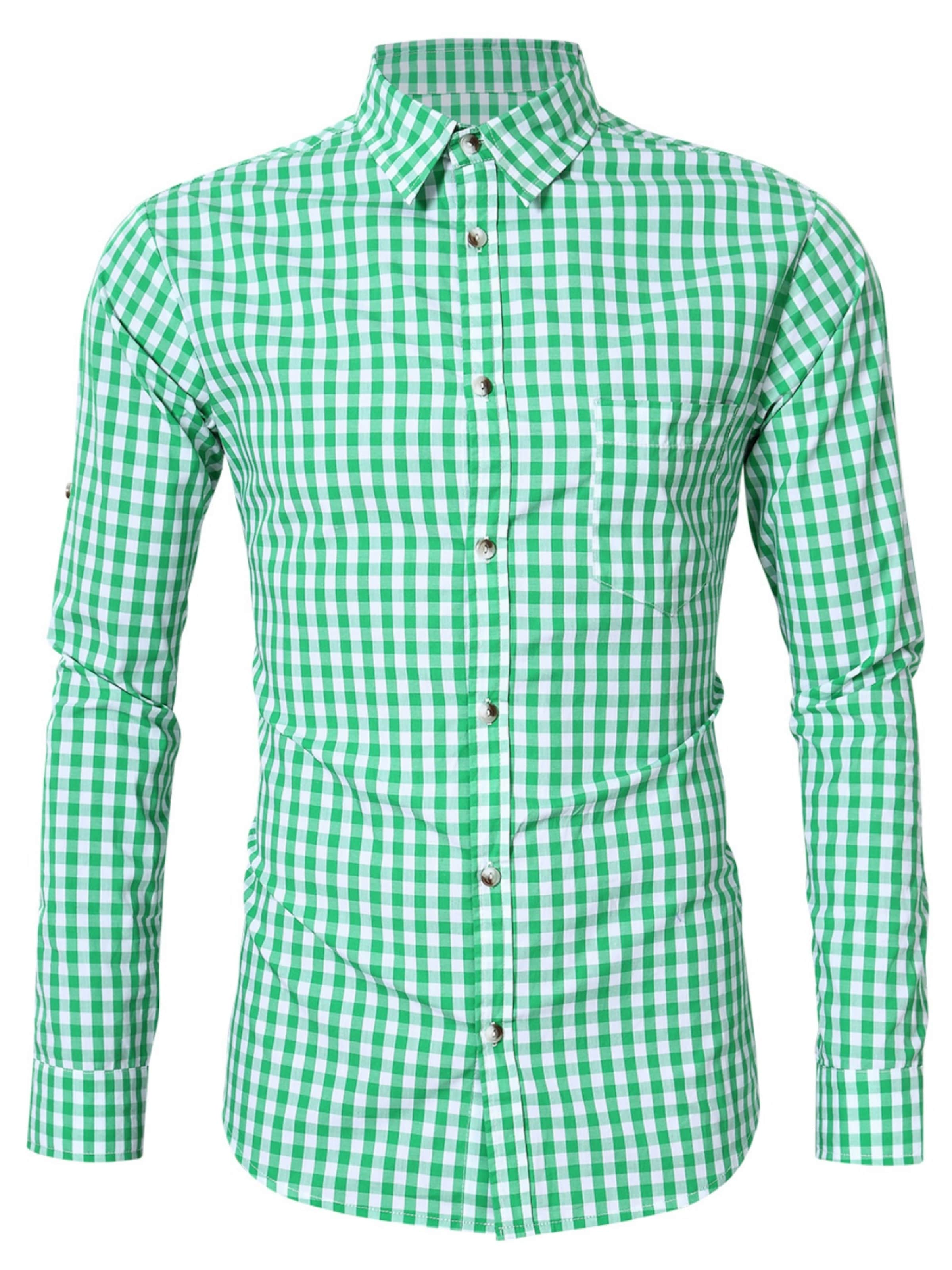 Yesfashion Regular fit Traditional Shirt in Green: front