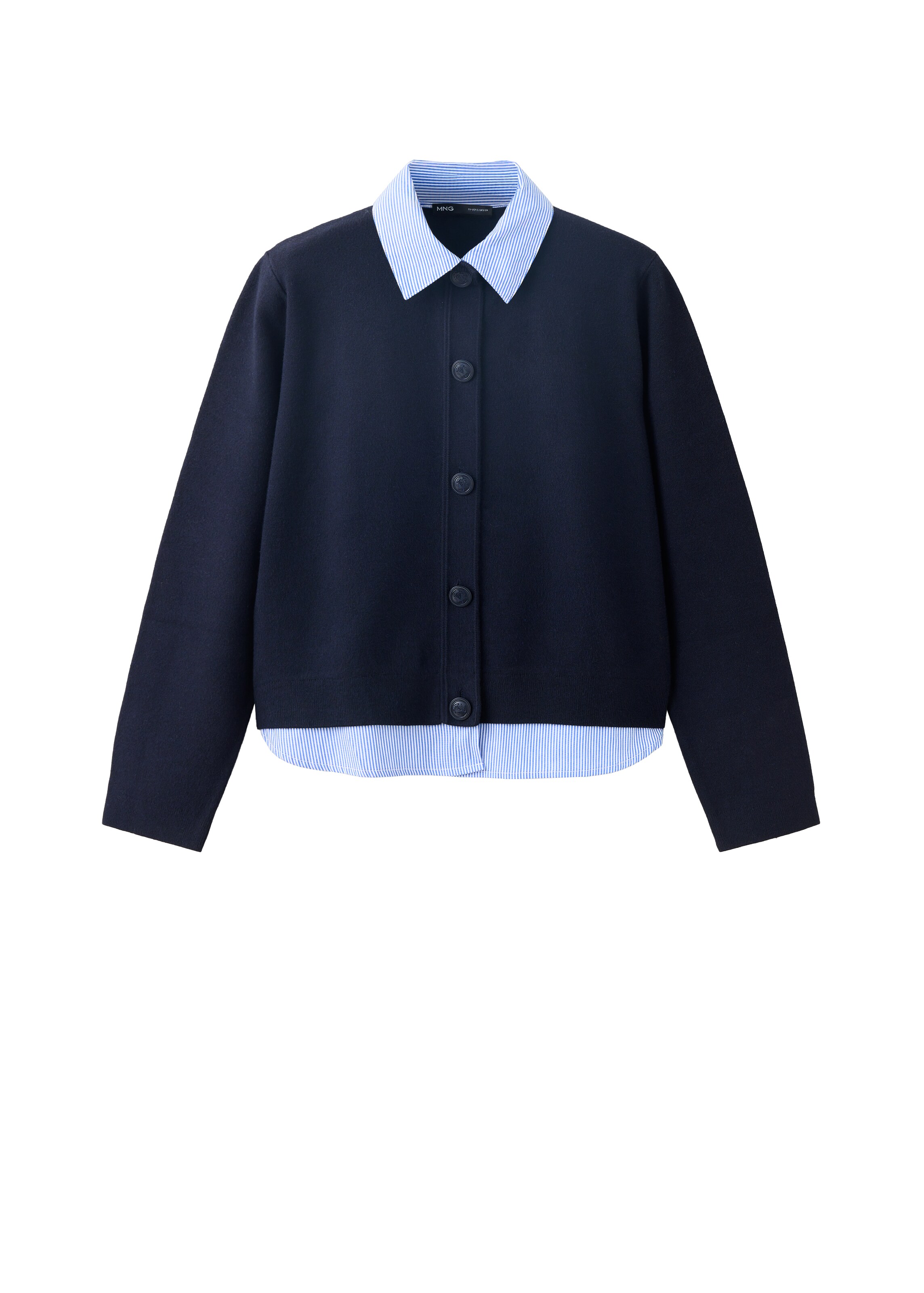 MANGO Knit cardigan 'MARZO' in Blue: front