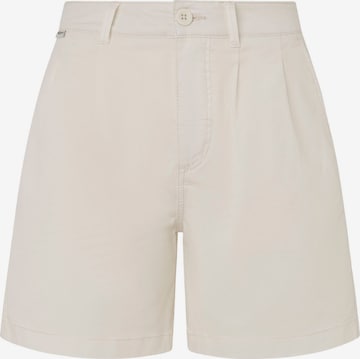 Pepe Jeans Loosefit Bandplooibroek 'VANIA' in Beige: voorkant