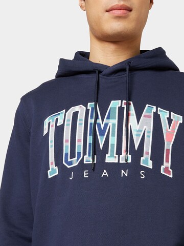 Tommy Jeans Mikina 'Tartan' - Modrá