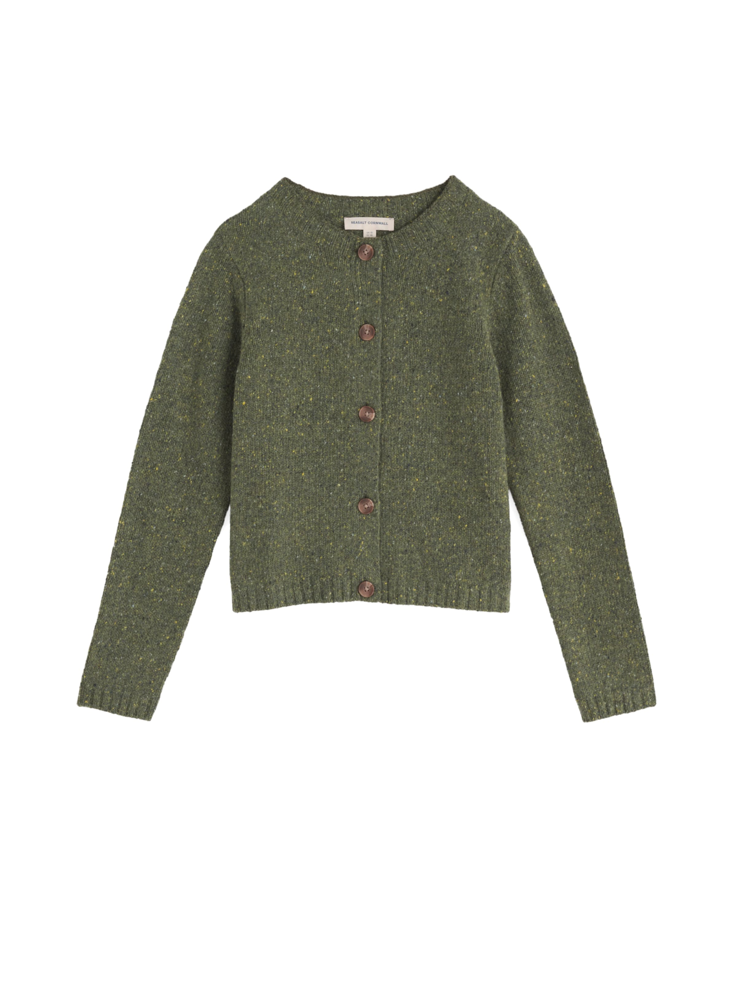 Seasalt Cornwall Gebreid vest 'Dawson Pick' in Groen: voorkant