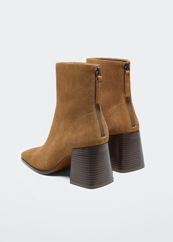 MANGO Booties 'Gilda' in Brown