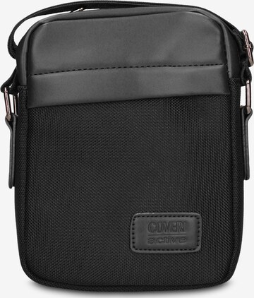 Borsa a tracolla 'Borsa a Tracolla Uomo Vegan Leather con Zip' di Coveri Collection in nero: frontale