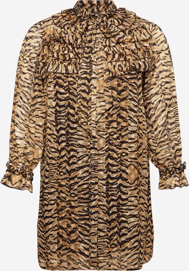 River Island Plus Shirt dress in Dark beige / Black, Item view