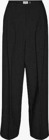 VERO MODA Pleat-Front Pants 'IMANI' in Black: front