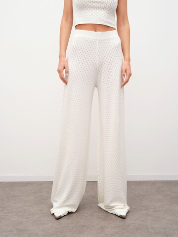 RÆRE by Lorena Rae Wide leg Broek in Wit