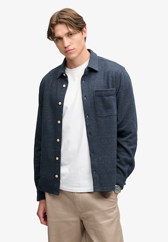 Superdry & Co Regular fit Overhemd in Blauw: voorkant
