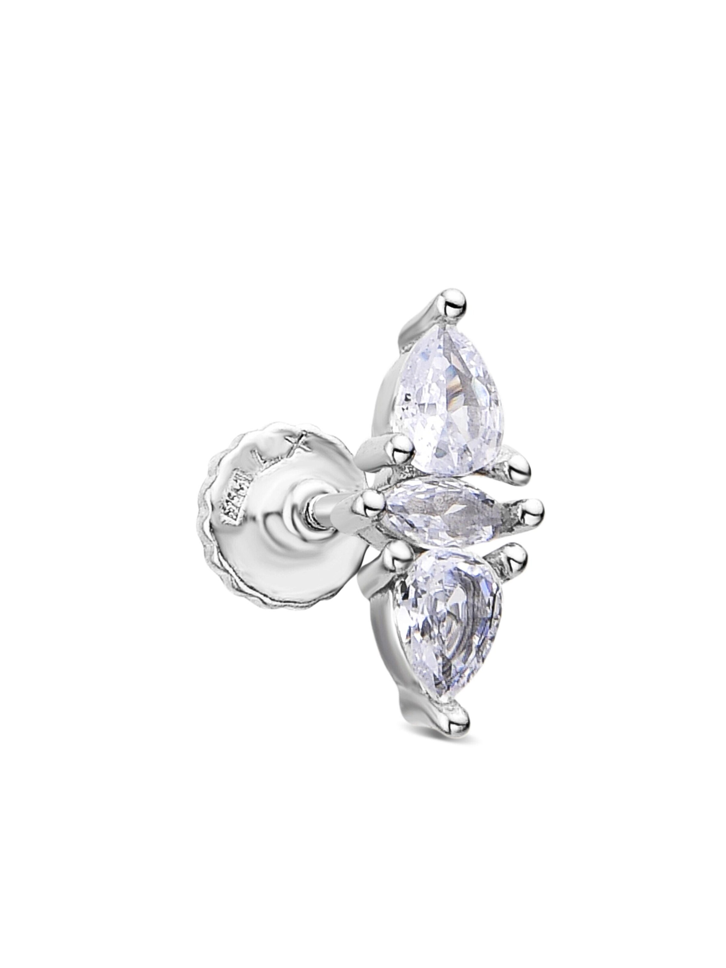 Luxenter Piercingschmuck 'Alwen'‌‌‌‌‌‌‌‌ in Silber: Vorderseite