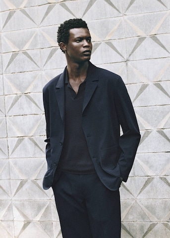 MANGO MAN Slim fit Suit Jacket 'Parioli' in Blue