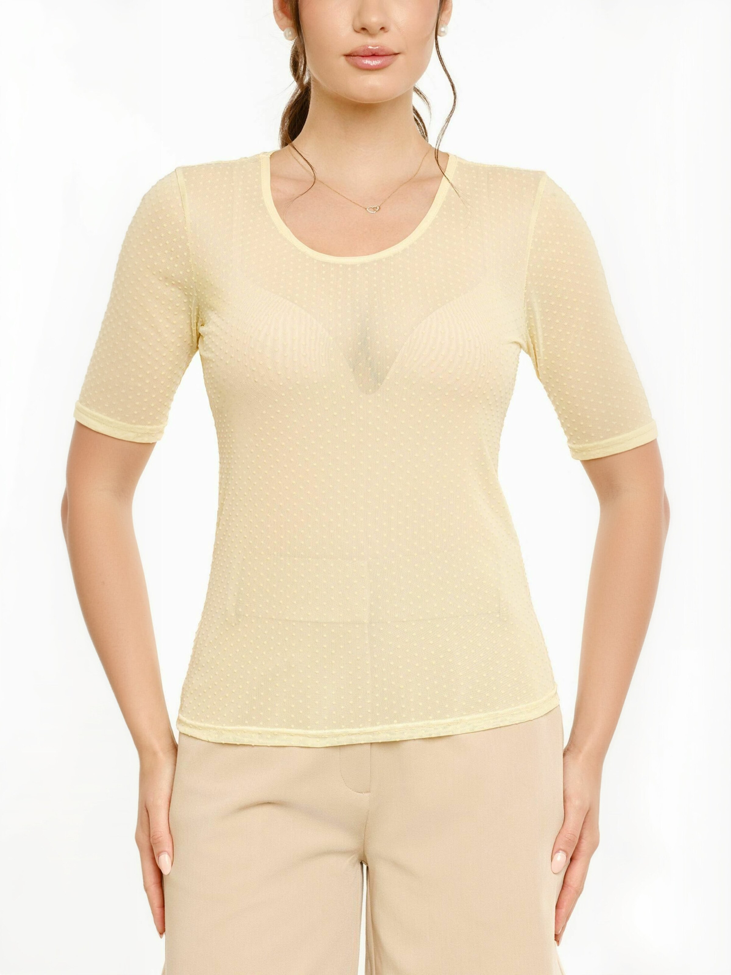 Liberte Essentiel Top ' MESH ' w kolorze żółty