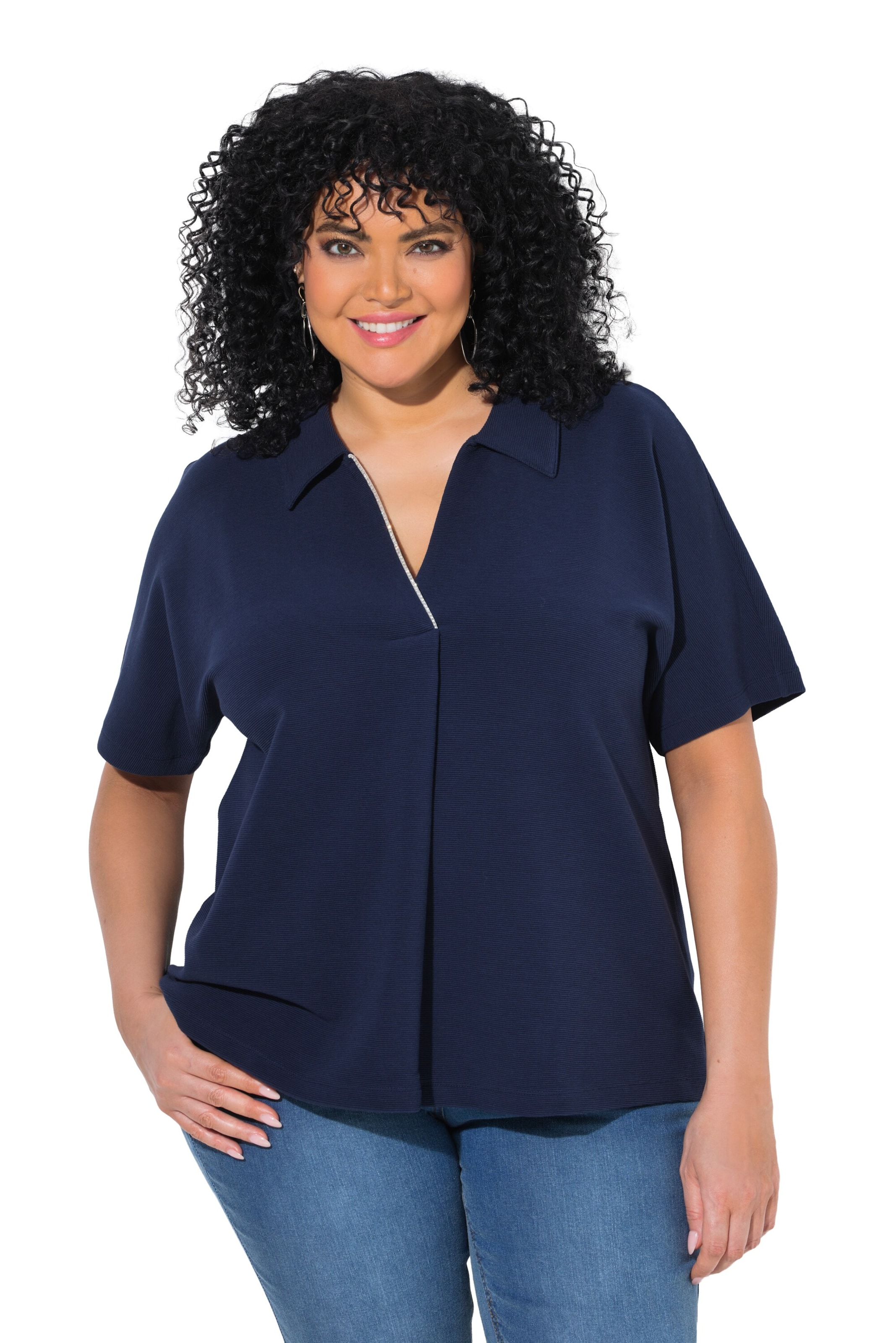 Ulla Popken Blouse in Blue: front