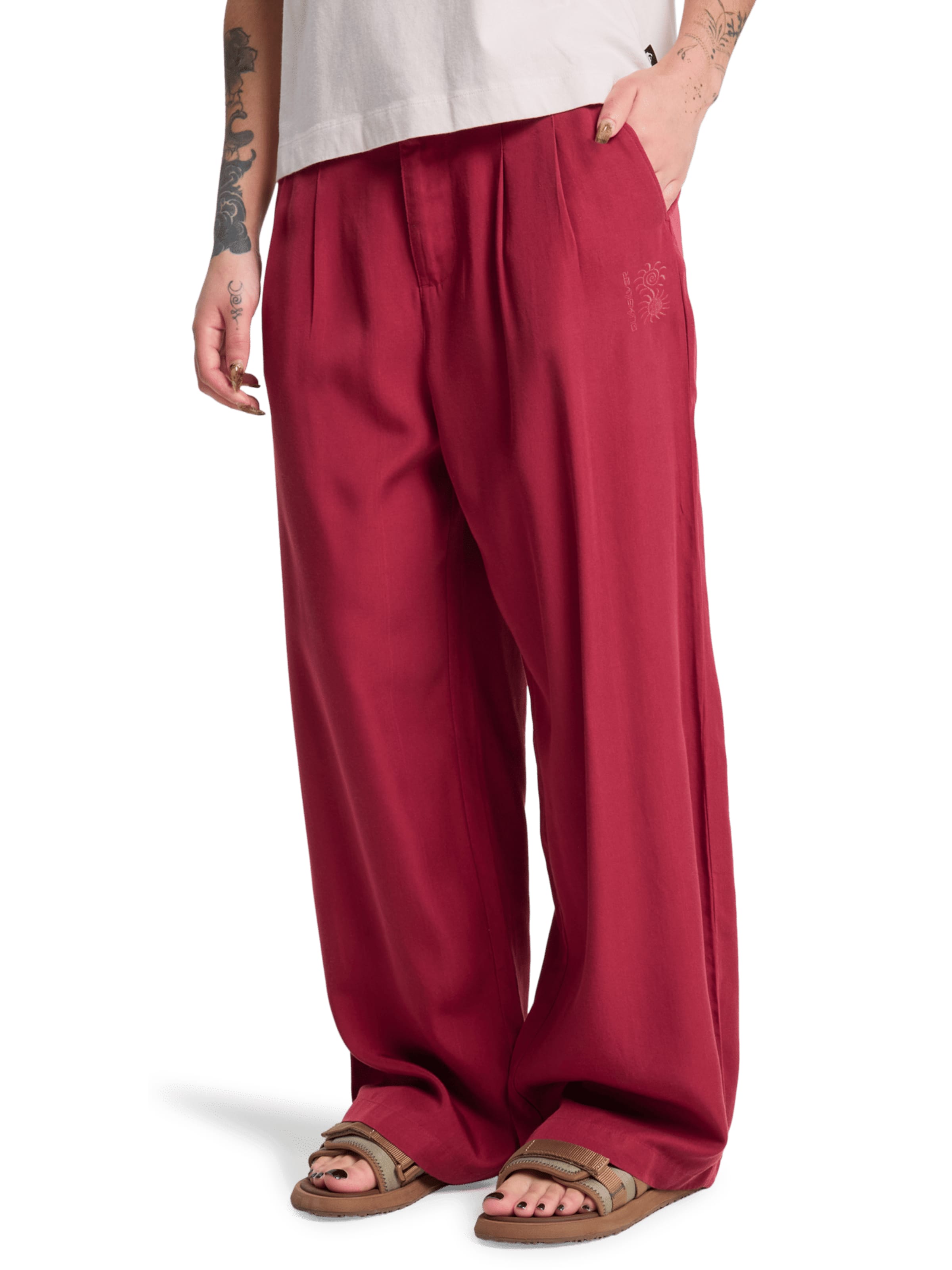 QUIKSILVER Loosefit Hose 'Vista' in Rot: Vorderseite