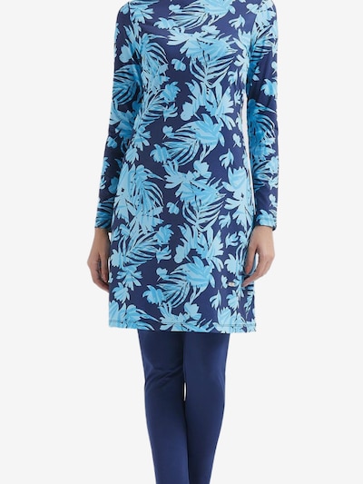 C&City Hijab Badeanzug in hellblau / dunkelblau, Produktansicht
