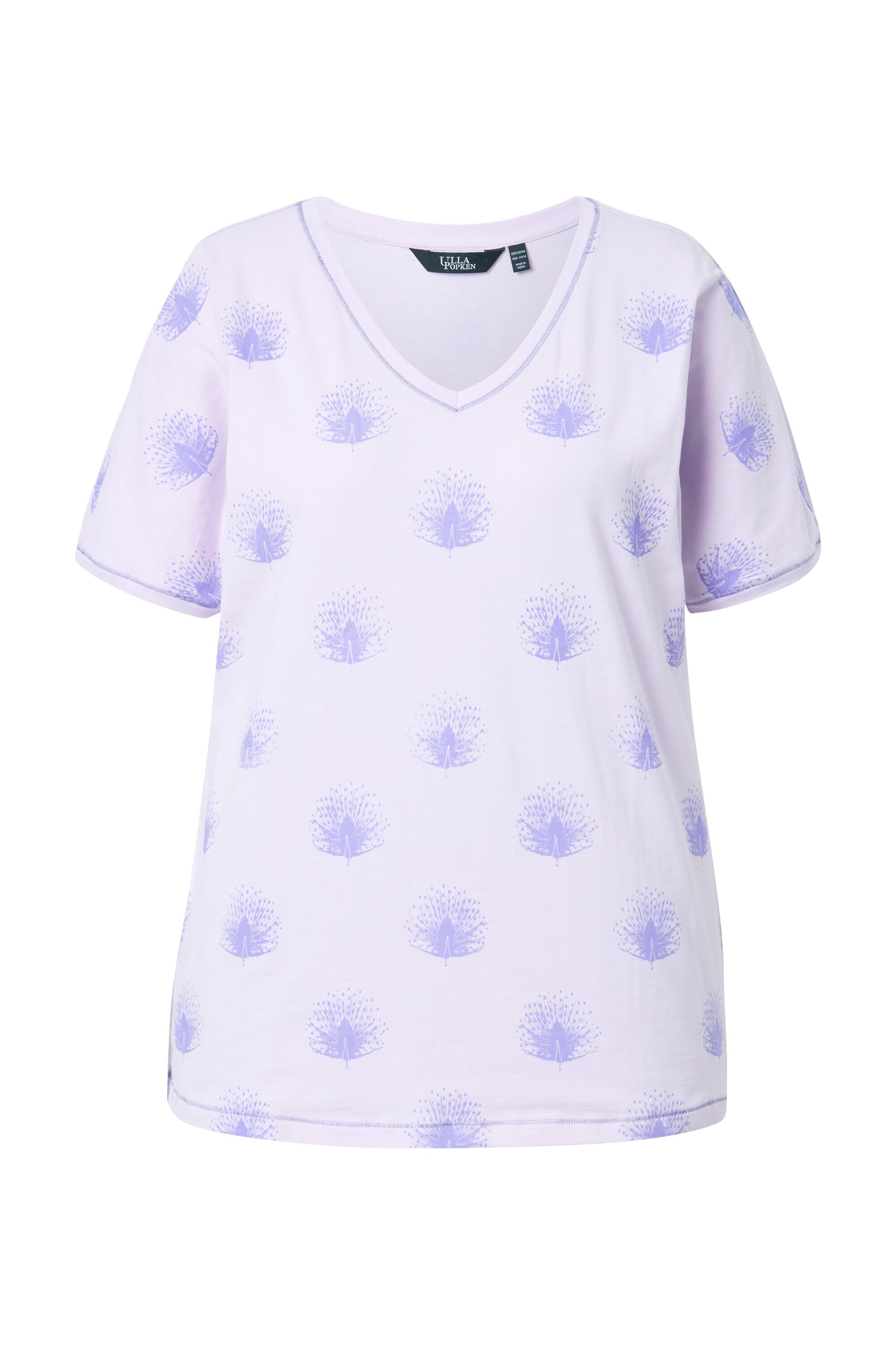 T-shirt Ulla Popken en violet : devant