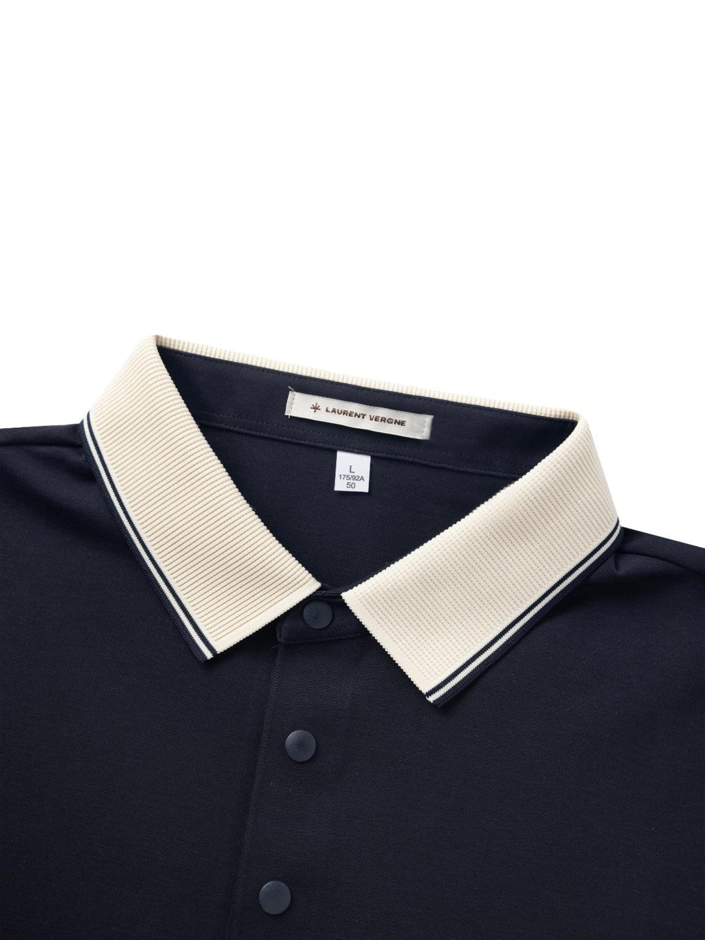 Laurent Vergne Shirt 'Philippe Polo - Donkerblauw' in Blue