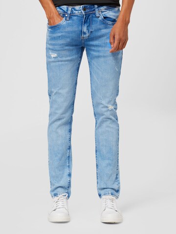 Pepe Jeans Slimfit Jeans 'HATCH' in Blauw: voorkant