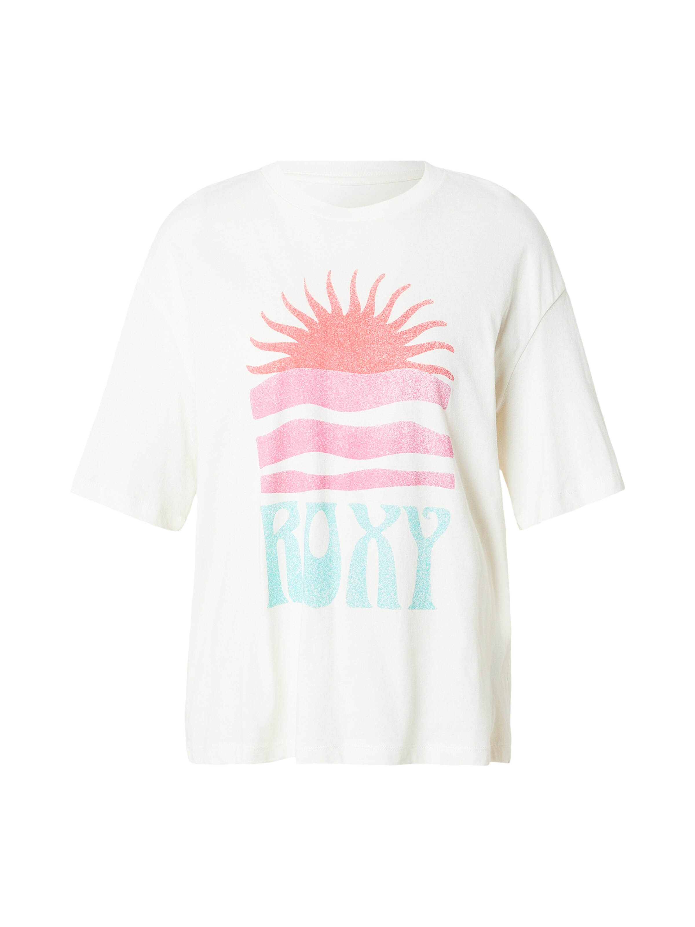ROXY Shirt 'Hangloose Poster' in Turquoise / Rose / Light red / White, Item view