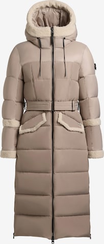 Manteau d’hiver 'Julita2' khujo en gris : devant
