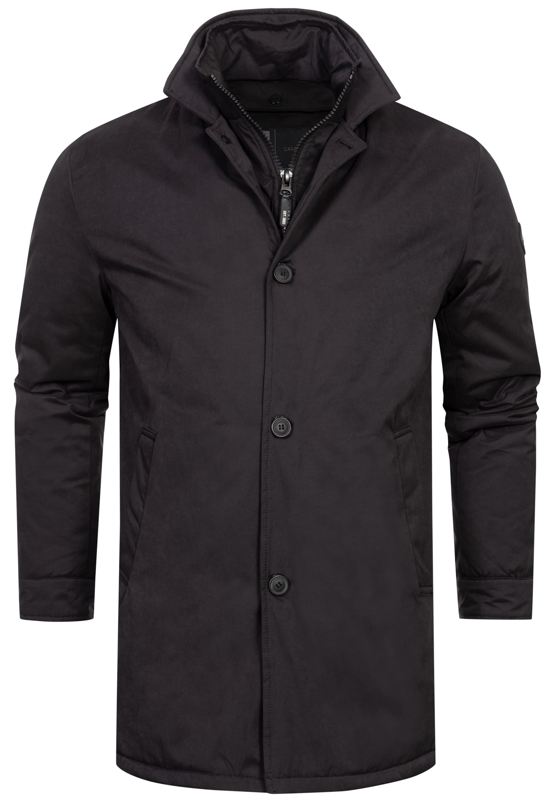 INDICODE JEANS Jacke  ' Oklaho ' in Schwarz: Vorderseite