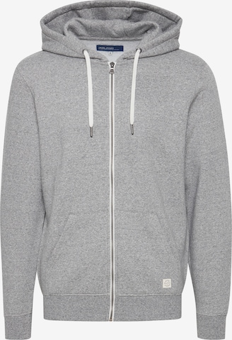 BLEND Sweatvest 'GORDON' in Grijs: voorkant