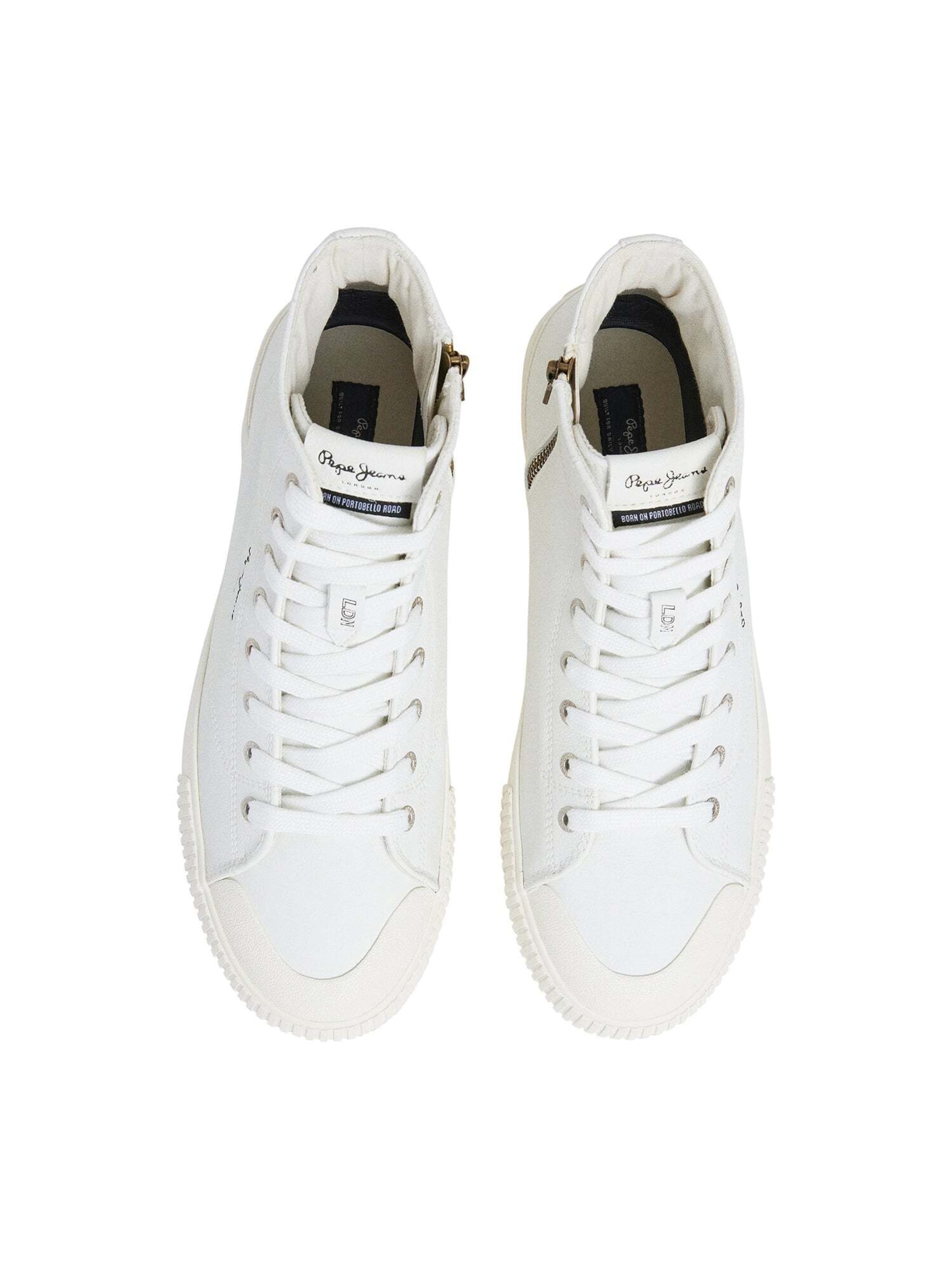 Sneaker alta 'BEN MOON' di Pepe Jeans in bianco