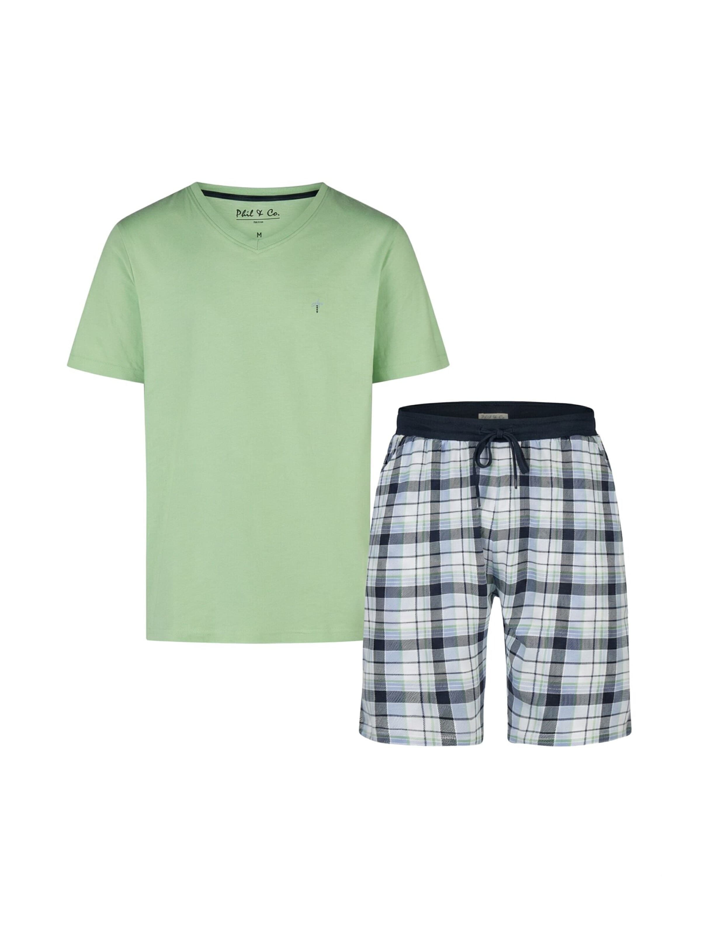 Phil & Co. Berlin Pyjama kurz 'Fashionable'‌‌‌‌‌‌ in Mischfarben: Vorderseite