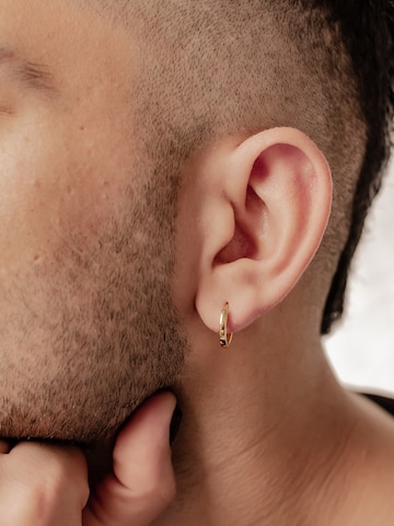 Boucles d'oreilles 'Band' Hey Happiness en or : devant