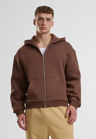 Urban Classics Sweat jacket in Brown: front