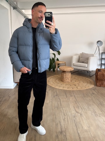 DAN FOX APPAREL Winter jacket 'John' in Blue
