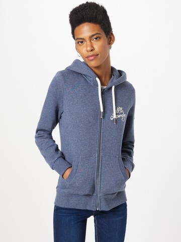 Superdry Sweatjacke in Blau: predná strana