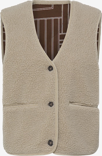 b.young Weste 'ALEA' in XS in beige / braun, Produktansicht