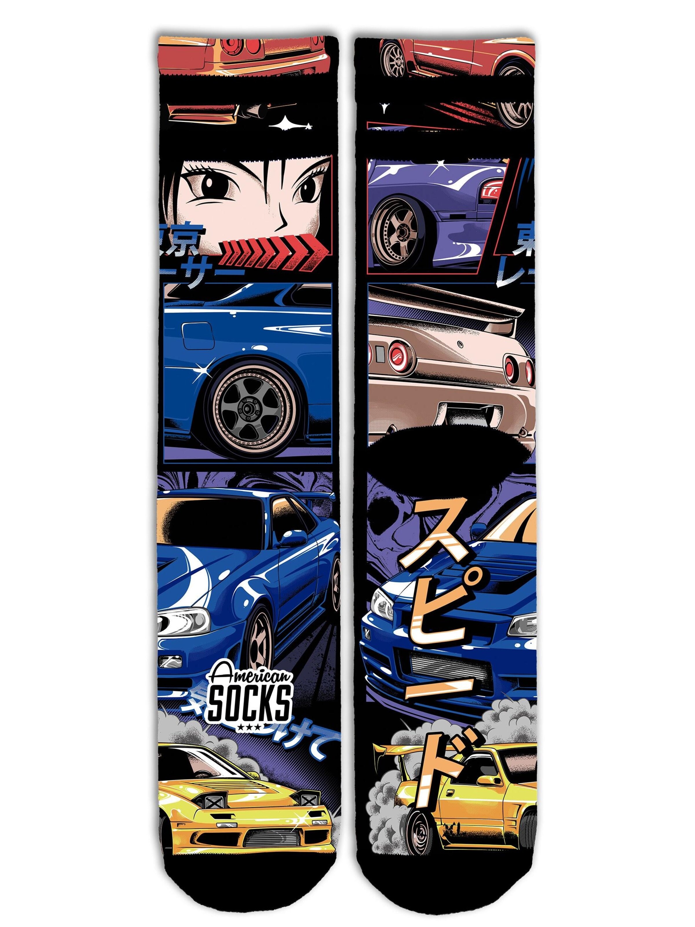 Chaussettes 'Tokyo Drift' American Socks en bleu