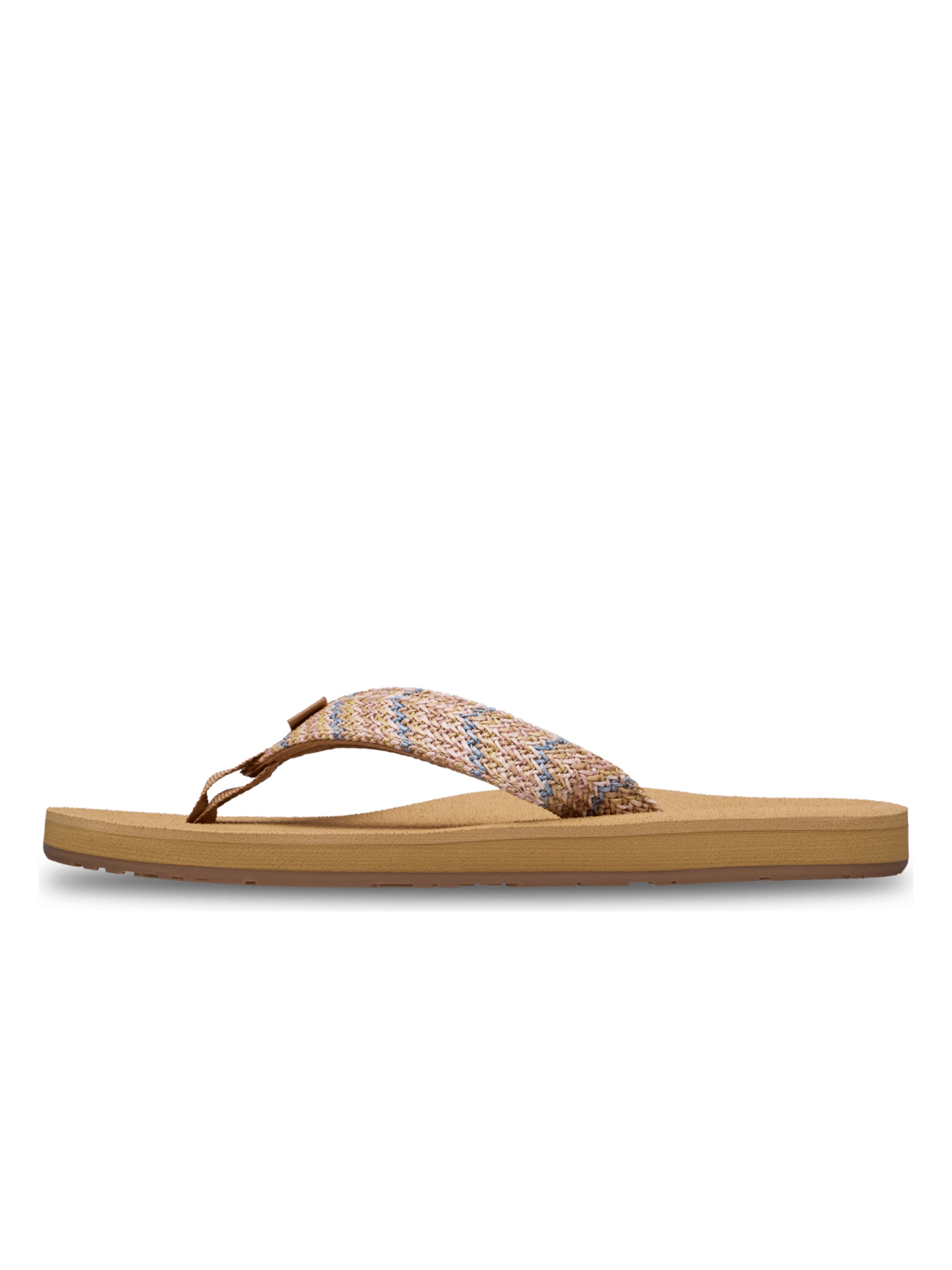 ROXY T-Bar Sandals 'Porto Raffia' in Brown: front