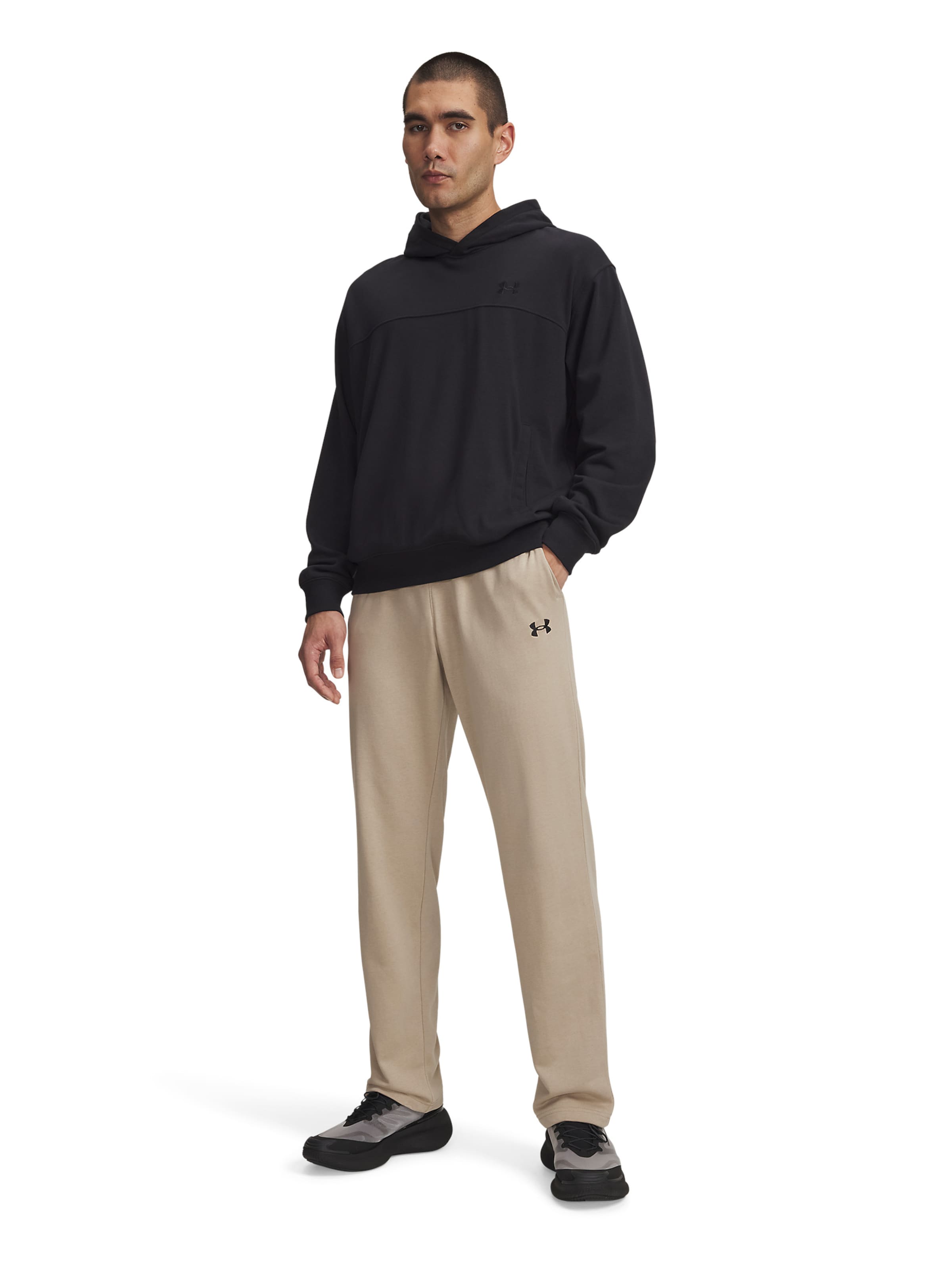 UNDER ARMOUR Loosefit Sportbroek 'UA Rival' in Bruin