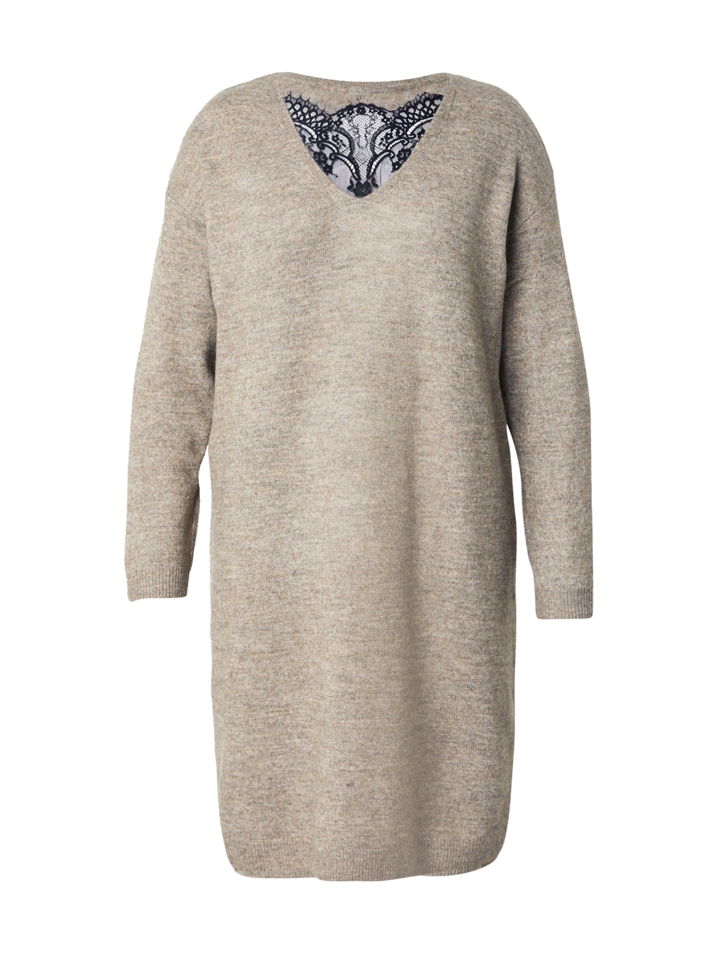 ONLY Carmakoma Strikkjole 'CARADELE' i brun: forside